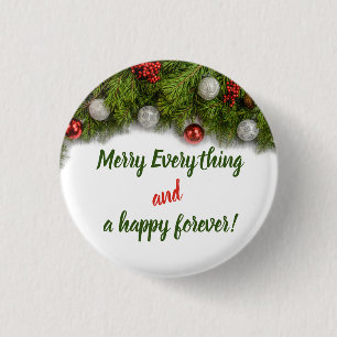 Fun Christmas & New Year Positive Quote Ornaments 1 Inch Round Button