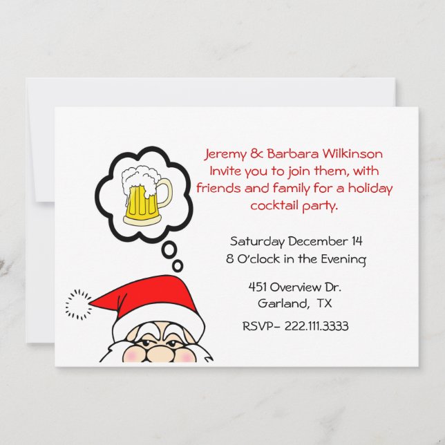 Fun Christmas Party Invitation (Front)