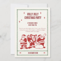 Fun Christmas party invite by Santa