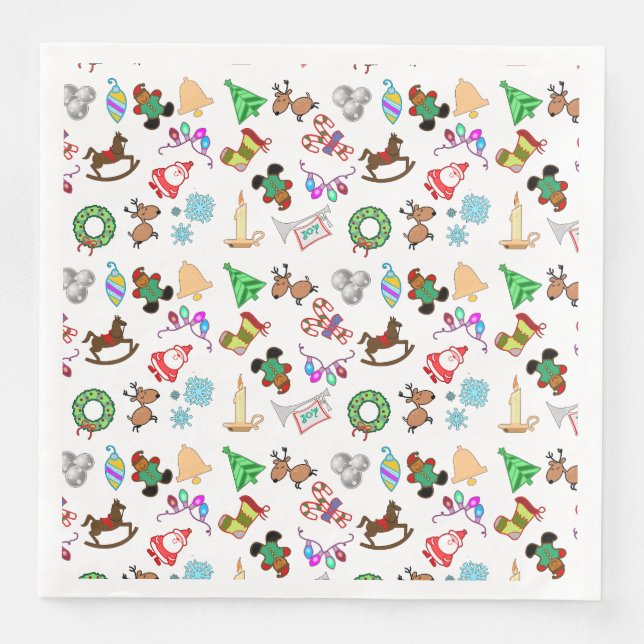 Fun Christmas Pattern Paper Napkin (Front)