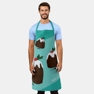 Fun Christmas Pudding Food Christmas Apron