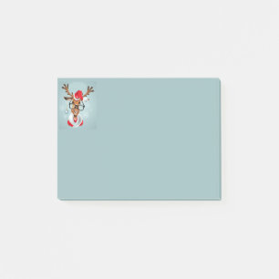 Fun Christmas Reindeer Santa Animal Art  Post-it Notes