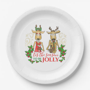 Fun Christmas Reindeer with Drinks Tis the Season  Paper Plate