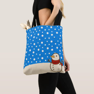 Fun Christmas Snowman Winter Wonderland Tote Bag