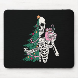 Fun Christmas Sorta Merry Sorta Scary Skeleton Xma Mouse Pad