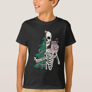 Fun Christmas Sorta Merry Sorta Scary Skeleton Xma T-Shirt