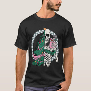 Fun Christmas Sorta Merry Sorta Scary Skeleton Xma T-Shirt