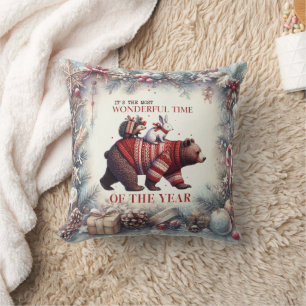 Fun Christmas Throw Pillow for Adults and Kids