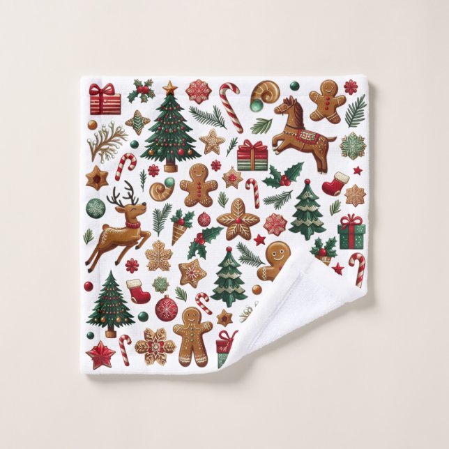 Fun Christmas Towel (Wash Cloth)