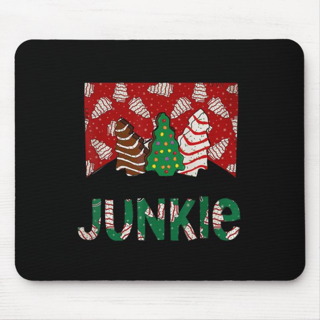 Fun Christmas Tree Cake Junkie Tis The Season West Mouse Pad (Front)