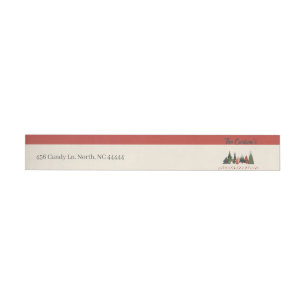 Fun Christmas Tree Return Address Wraparound Label