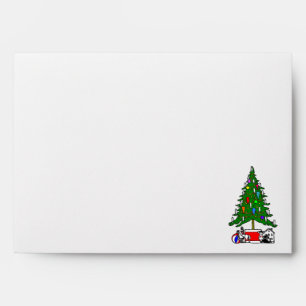Fun Christmas tree sparkling holiday Envelopes