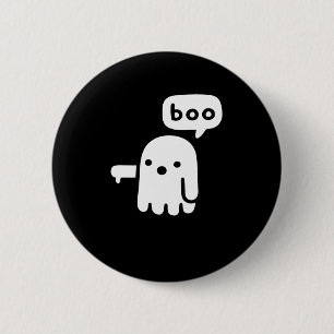 Fun Chunky Ghost Of Disapproval Boo Halloween 2 Inch Round Button