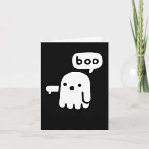 Fun Chunky Ghost Of Disapproval Boo Halloween  Card
