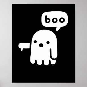Fun Chunky Ghost Of Disapproval Boo Halloween Poster