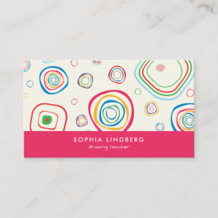Fun Circles Art Business Card