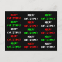 Fun, Classic Video Game Look "MERRY CHRISTMAS!"