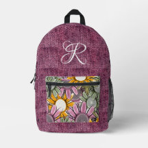 Fun Classy Script Denim Flowers Ladies Teen Girls