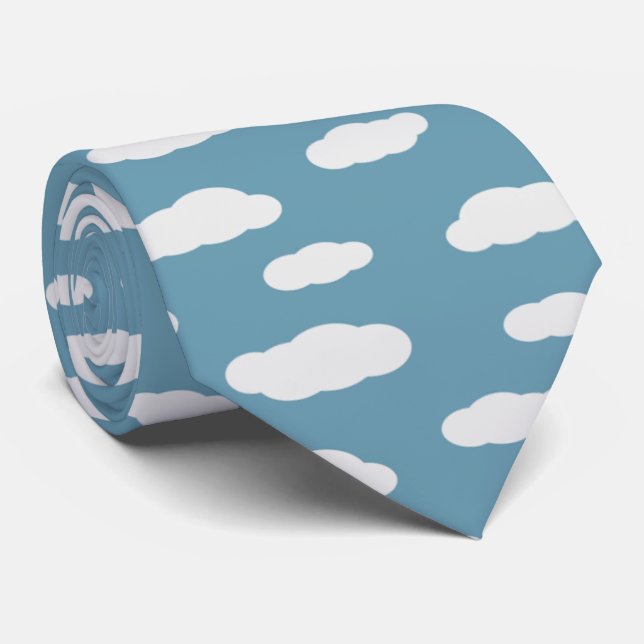 fun clouds tie (Rolled)