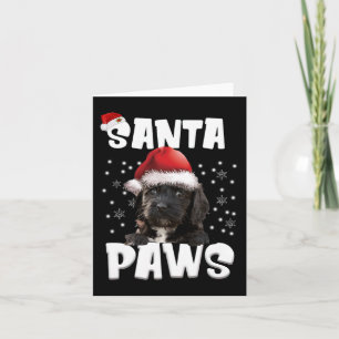 Fun Cockapoo Christmas Lights Tree Dog Lover Xmas  Card