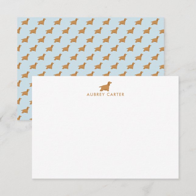 Fun Cocker Spaniel Lovers Personalized Thank You Card (Front/Back)