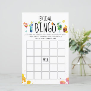 Fun Cocktails   Bingo Game Card