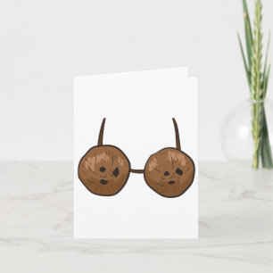 Fun Coconut Summer Coconuts Bra Fun Halloween Cost Card