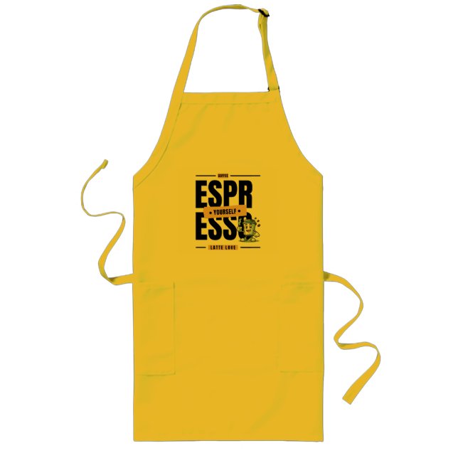 Fun Coffee Apron Design for Baristas (Front)