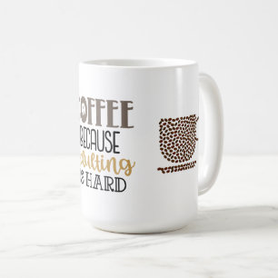 Fun Coffee Bean Typography Adult  Coffee Mug