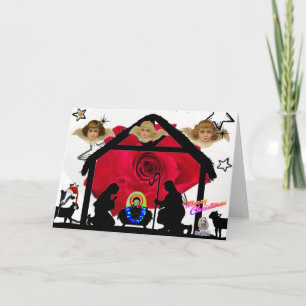 FUN COLLAGE NATIVITY CHRISTMAS Greeting Card