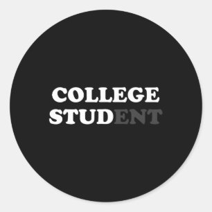 Fun College Student Gifts For Men College Stud Sar Classic Round Sticker