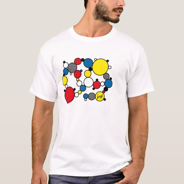 fun color circles mondrian style T-Shirt (Front)