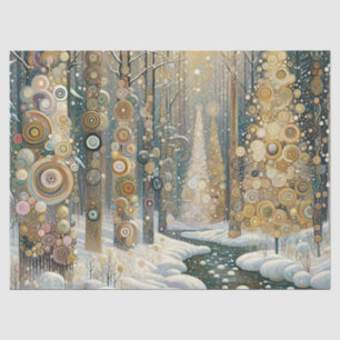 Fun Colorful Abstract Winter Wonderland Art Tissue Paper