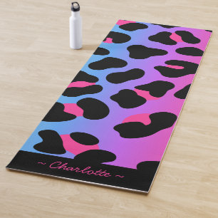 Fun Colorful Animal Print Pattern Custom Yoga Mat