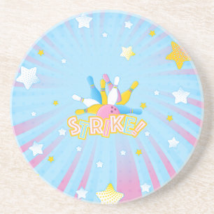 Fun & Colorful Bowling Party Coaster