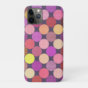 Fun Colorful Contemporary Polka Dots Art Pattern iPhone 11 Pro Case