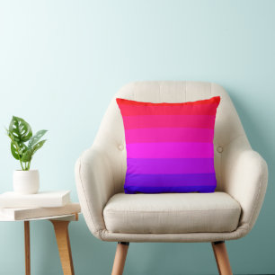 Fun Colorful Ombre Gradient  Throw Pillow