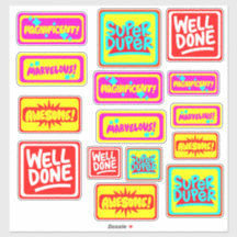 Fun Colorful Pack of Teacher Reward Sticker