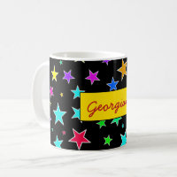 Fun, Colorful Stars Pattern + Name