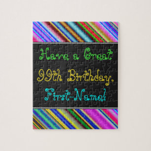 Fun, Colorful, Whimsical 99th Birthday Puzzle
