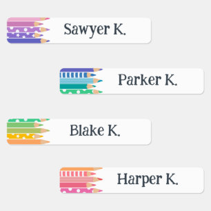 Fun Coloured Pencils Add Your Name