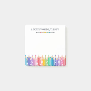 Fun Coloured Pencils Note From School Teacher