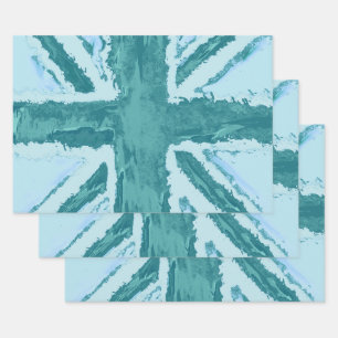 Fun Coloured Union Jack by Heva Weva Craft / Gift Wrapping Paper Sheet