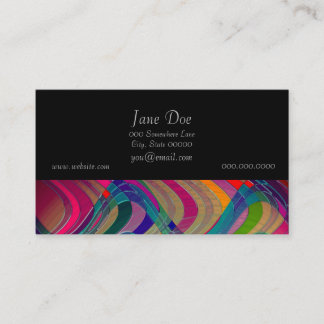 Fun Colourful Abstract Art Design Business Card