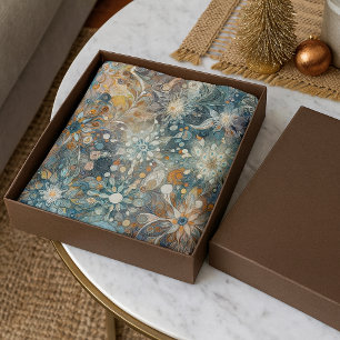 Fun Colourful Abstract Ice Crystals Snowflakes Art Tissue Paper