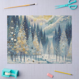 Fun Colourful Abstract Winter Wonderland Art Tissue Paper