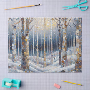 Fun Colourful Abstract Winter Wonderland Art Tissue Paper