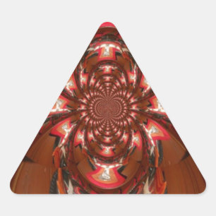 Fun Colourful African Design Triangle Sticker