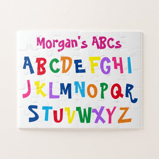 Fun Colourful Alphabet ABCs Jigsaw Puzzle (Horizontal)