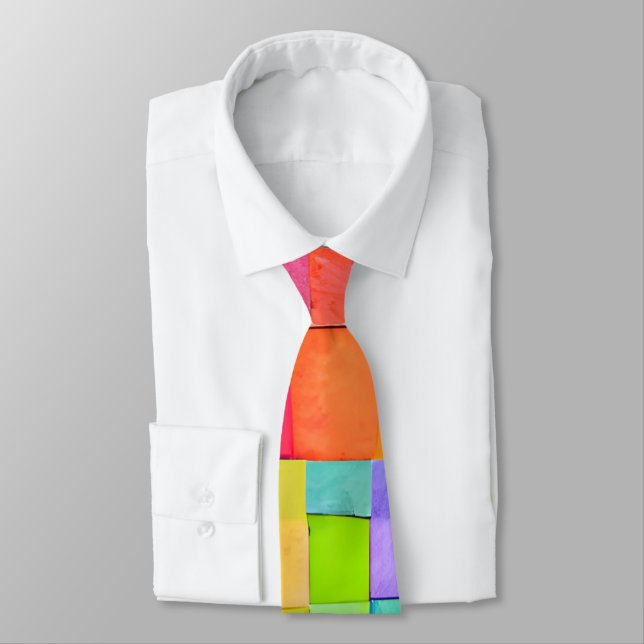 Fun Colourful Art Teacher Artist Painter Mod Cool Tie (Tied)